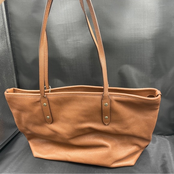 Coach Tan Leather City Zip Tote Bag - Picture 2 of 7